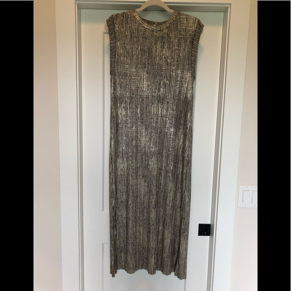 Shimmery Gold Midi Dress